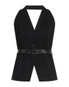 Dixie Woman Tailored Vest Black Size M Viscose, Polyamide, Elastane In Black