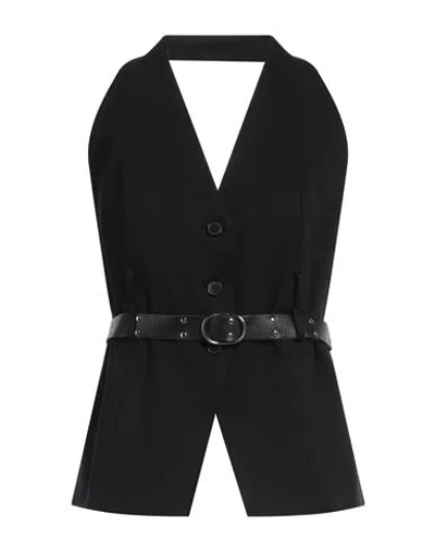 Dixie Woman Tailored Vest Black Size M Viscose, Polyamide, Elastane