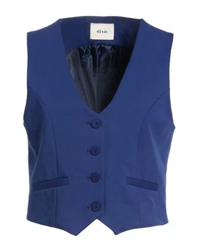 Dixie Woman Tailored Vest Blue Size S Polyester, Viscose, Elastane