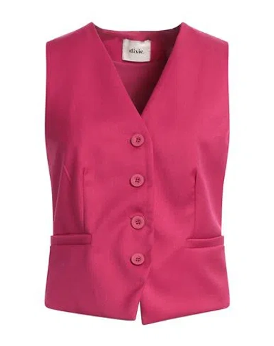 Dixie Woman Tailored Vest Fuchsia Size S Polyester, Viscose, Elastane In Pink