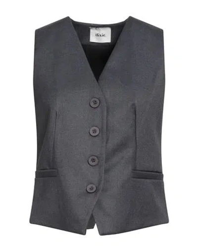 Dixie Woman Tailored Vest Grey Size S Polyester, Viscose, Elastane In Gray