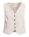 Dixie Woman Tailored Vest Ivory Size Xs Polyester, Polyamide, Elastane In White