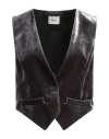 Dixie Woman Tailored Vest Lead Size S Polyester In Grey
