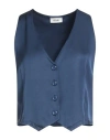 Dixie Woman Tailored Vest Navy Size S Viscose In Blue