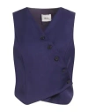 Dixie Woman Tailored Vest Purple Size M Polyester, Viscose, Elastane In Blue
