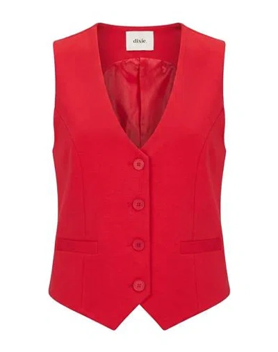 Dixie Woman Tailored Vest Red Size S Polyester, Viscose, Elastane