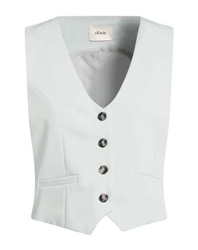 Dixie Woman Tailored Vest Sky Blue Size M Polyester, Viscose, Elastane