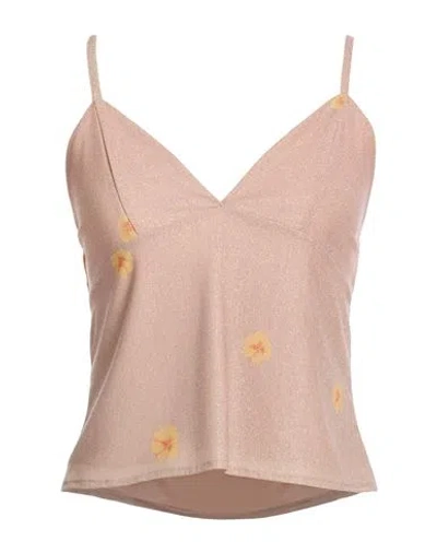 Dixie Woman Top Blush Size M Polyester, Lyocell, Elastane In Pink