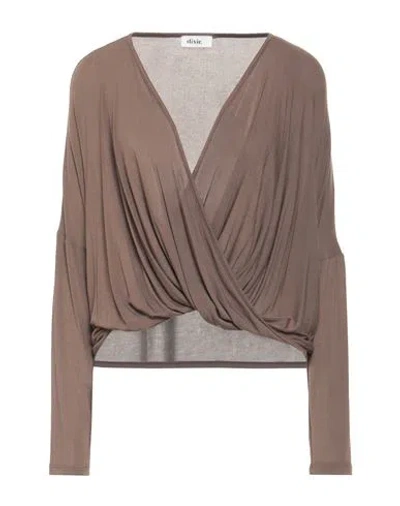 Dixie Woman Top Brown Size S Viscose, Modal, Elastane, Cashmere