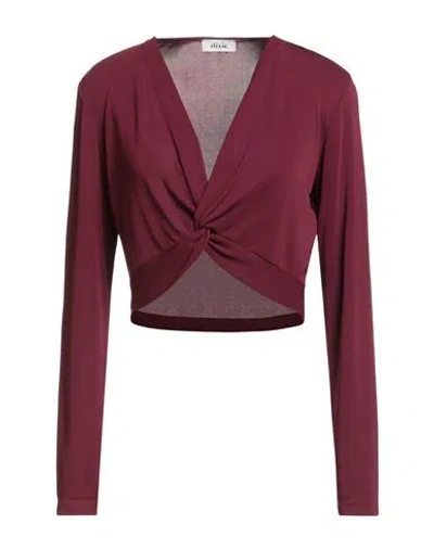 Dixie Woman Top Burgundy Size M Polyester, Elastane