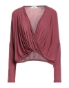 Dixie Woman Top Burgundy Size S Viscose, Modal, Elastane, Cashmere In Burgundy