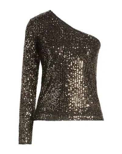 Dixie Woman Top Gold Size Xs Polyester, Elastane In Brown