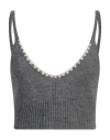 Dixie Woman Top Grey Size M Acrylic, Wool, Viscose, Alpaca Wool