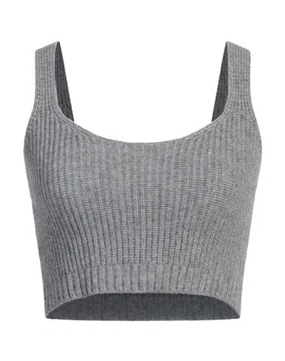 Dixie Woman Top Grey Size M Viscose, Polyester, Polyamide In Gray
