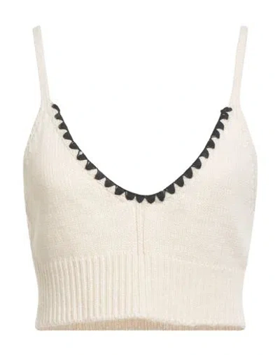 Dixie Woman Top Ivory Size M Acrylic, Wool, Viscose, Alpaca Wool