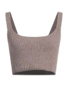 Dixie Woman Top Khaki Size M Viscose, Polyester, Polyamide In Beige