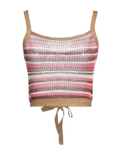 Dixie Woman Top Magenta Size M Viscose, Metallic Fiber, Polyamide