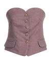 Dixie Woman Top Mauve Size M Polyester In Purple
