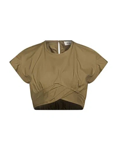 Dixie Woman Top Military Green Size Xs Cotton In Brown