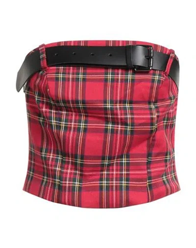 Dixie Woman Top Red Size S Polyester, Viscose, Elastane In Multi