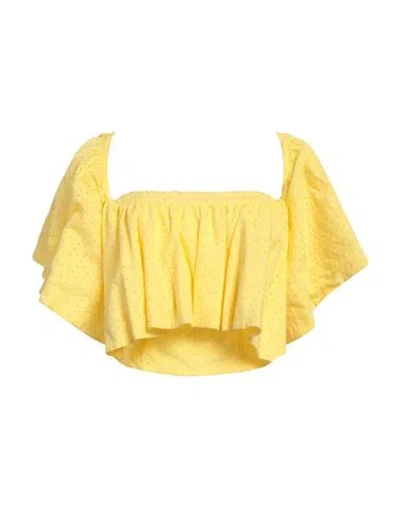 Dixie Woman Top Yellow Size S Cotton