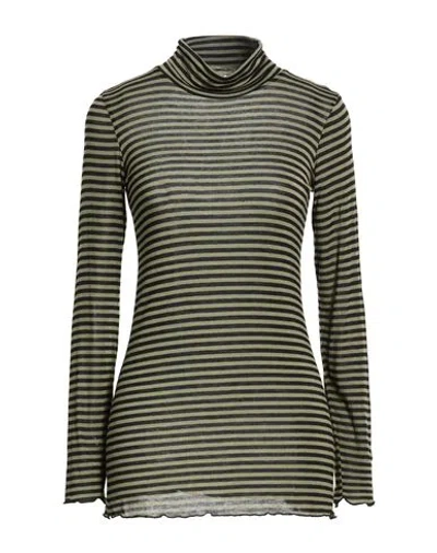 Dixie Woman T-shirt Green Size M Modal, Viscose, Polyamide, Rubber, Cashmere In Multi