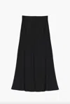 Dixie Women's Clarisa Classic Satin Midi Skirt In Black In Black