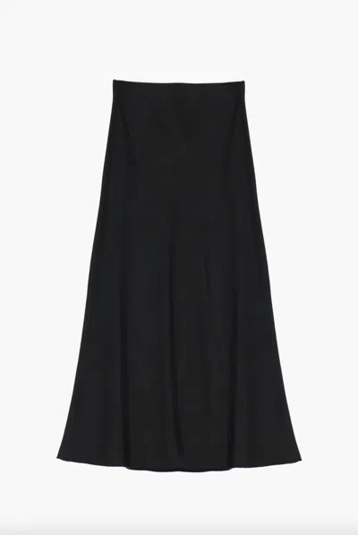 Dixie Women's Clarisa Classic Satin Midi Skirt In Black