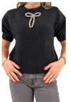 Dixie Women's Sweater  Short Sleeve In Black