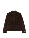 Dixie Zip-up Flap-pocket Jacket In Brown