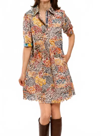 Dizzy Lizzie Chatham Dress In All Over Abstract In Multi