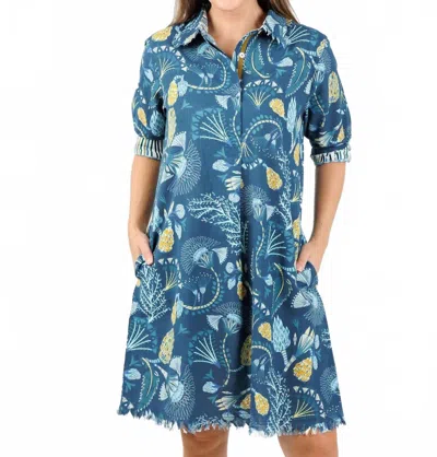 Dizzy Lizzie Chatham Mini Dress In Blue Underwater