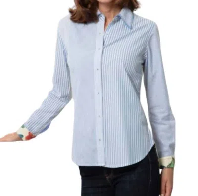 Dizzy Lizzie Chesapeake Top In Blue,white
