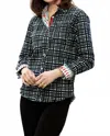 Dizzy Lizzie Gride Cape Cod Top In Black/ White In Multi