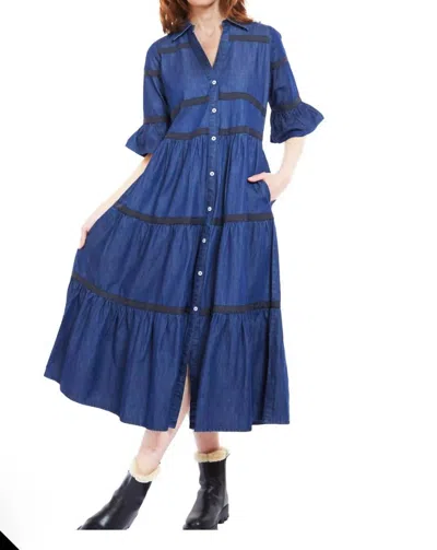 Dizzy Lizzie Miami Dress In Denim In Blue