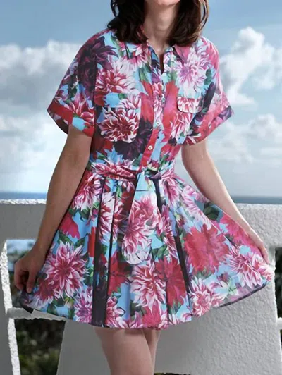 Dizzy Lizzie Mini Mrs Maisel Dress In Dahlia Floral In Multi