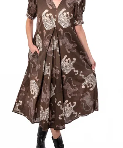 Dizzy Lizzie Montauk Dress In Chocolate In Multi