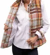 Dizzy Lizzie Rosey Plaid Vest In Multicolor In Blue