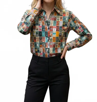 Dizzy Lizzie Tizzie Long Sleeve Top In Multi - Books