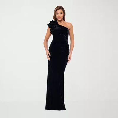 Dj Jaz Velvet Womens Sleeveless Evening Gown In Black