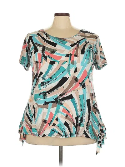 Pre-owned D.j. Summers Short Sleeve Blouse In Black