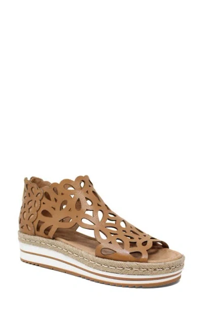Django & Juliette Django And Juliette Adely Back Zip Sandal In Brown