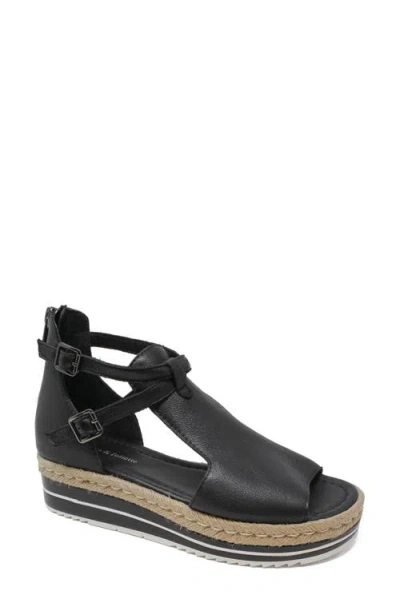 Django & Juliette Django And Juliette Alexys Flatform Sandal In Black