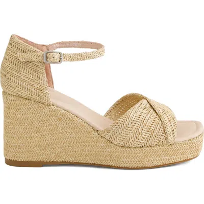 Django & Juliette Django And Juliette Cotton Wedge Heel In Neutral