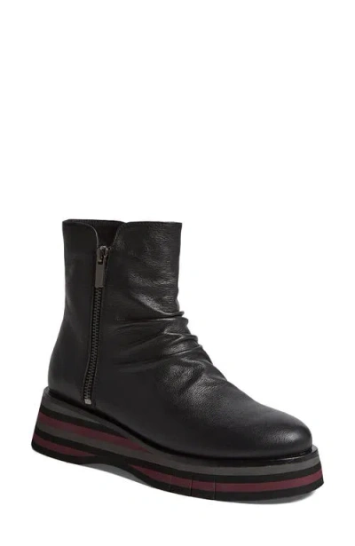 Django & Juliette Django And Juliette Ganni Flatform Boot In Black And Grey Leather