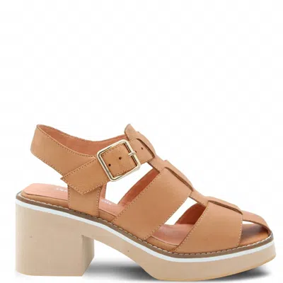 Django & Juliette Women's Jear Sandals In Tan Leather In Multi