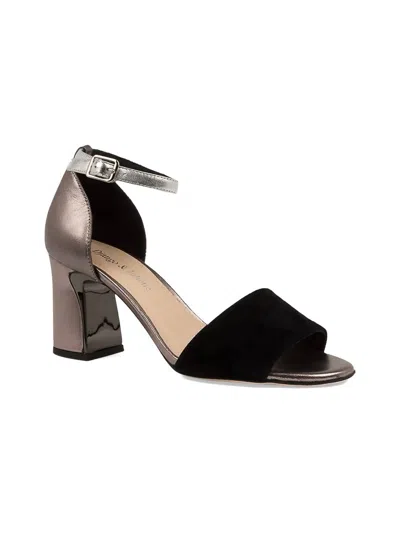 Django & Juliette Women's Kiya Suede-leather Sandals In Black/metallic Multi