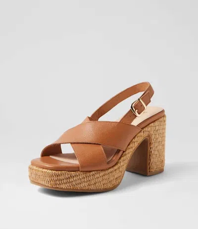 Django & Juliette Women's Kloria Platform Heel In Dark Tan In Multi