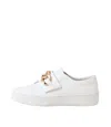 Django & Juliette Women's Layant Leather Sneakers In White In White
