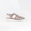 Django & Juliette Women's Oblight Leather Sandals In Platino Scratch In Multi